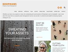 Tablet Screenshot of koopmans.co.uk